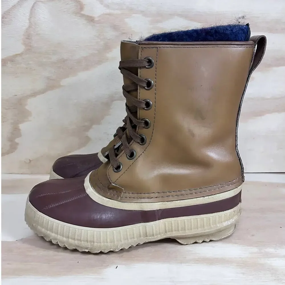 Sorel - Rubber Waterproof - Winter Boots - Brown/Red- Women's - 7